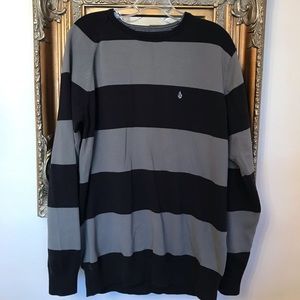 Volcom striped sweater Sz L